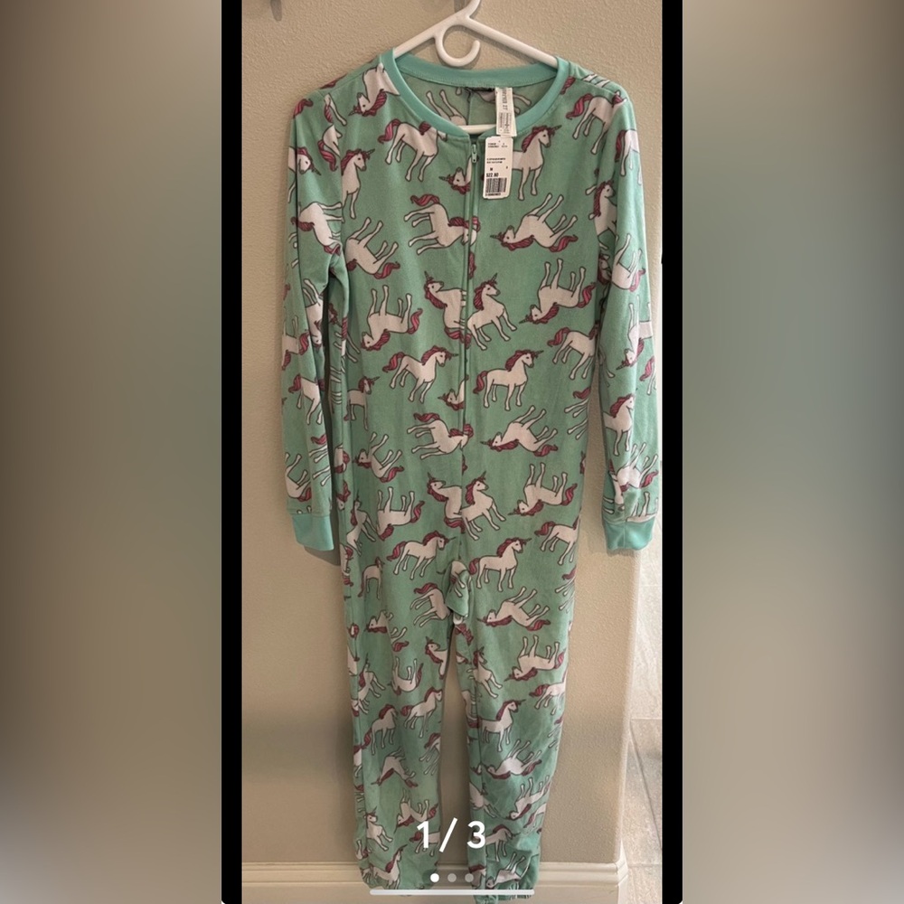 Forever 21 Mint Unicorn Print Romper